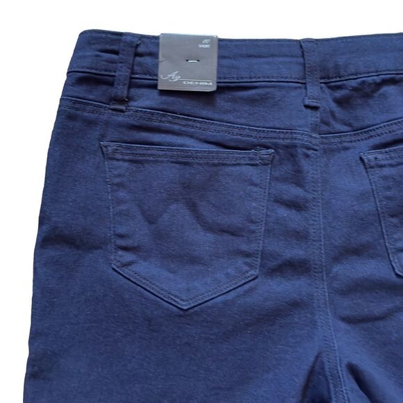 AZ Denim 5-Button Dark Wash Folded Hem Shorts Size 10 NWT - Picture 12 of 15